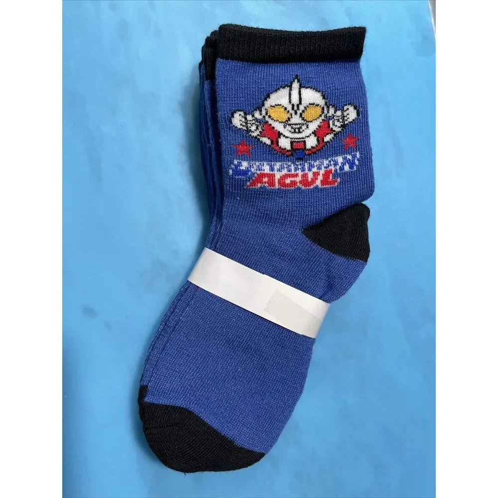 Kids Novelty Colorful Superhero Designs Crew Socks 5‎ Pairs Size L